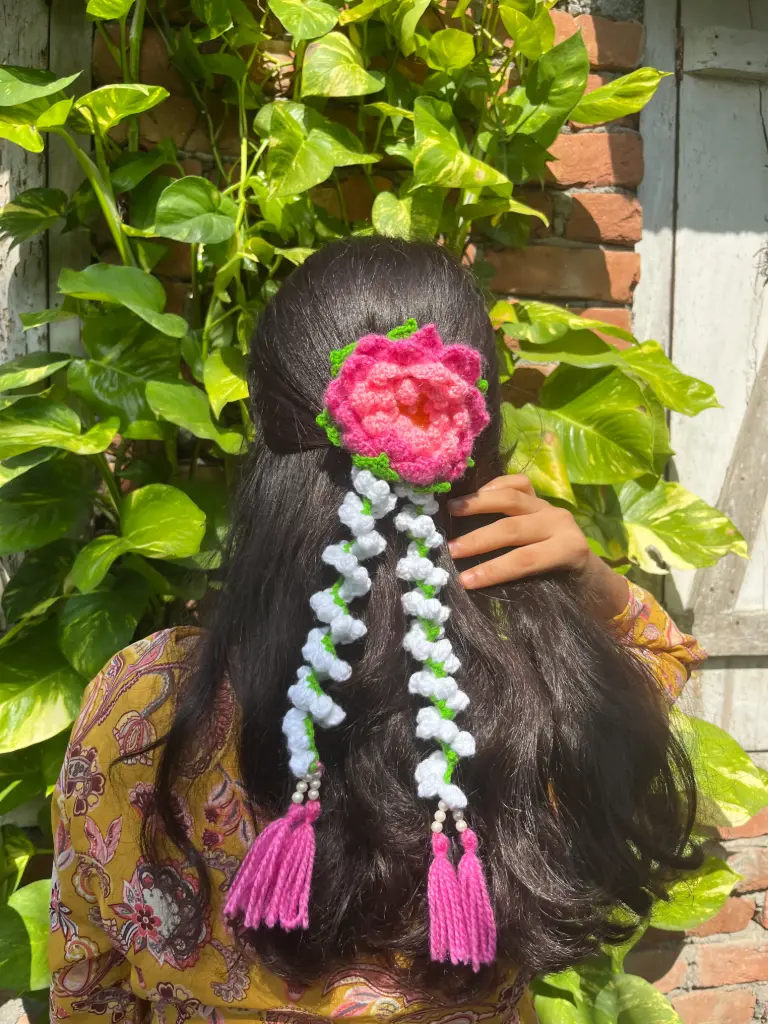 Pink Petal Gajra